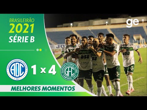 CONFIANÇA 1 X 4 GUARANI | MELHORES MOMENTOS | 12ª RODADA BRASILEIRÃO SÉRIE B 2021 | ge.globo
