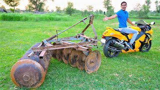 Suzuki Hayabusa VS Disc Harrow | क्या हायाबूसा से खेती हो पाएगी? Unique Experiment video