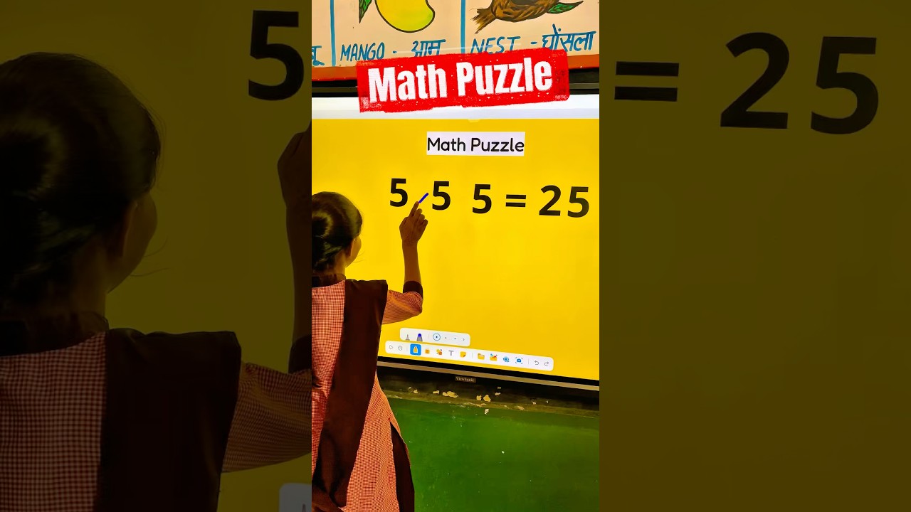 A little logic turns simple numbers into smart answers! I Puzzle | 5 5 5 = 25 Challenge #shorts