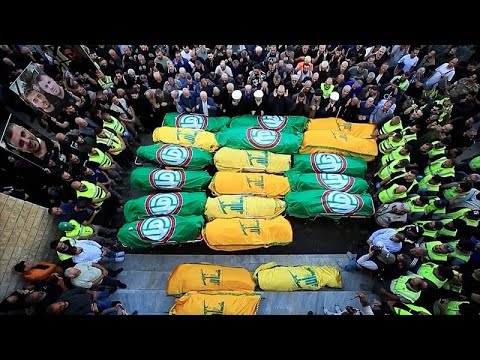 Funeral held for 10 people killed in consecutive Israeli strikes in Lebanon