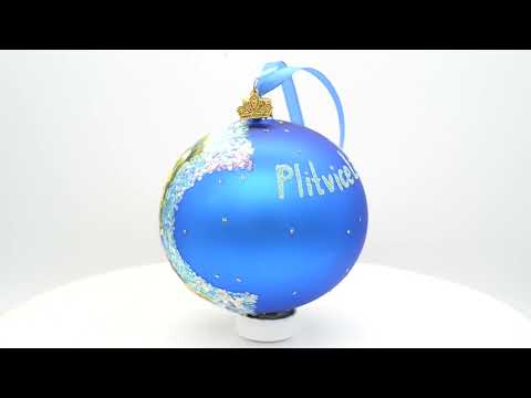 Plitvice Lakes National Park, Croatia Glass Ball Christmas Ornament (KK-1729-100)