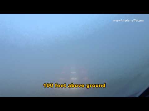 Airbus A320 autoland ILS CAT III RVR 300, very low visibility landing