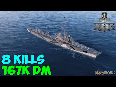 World of WarShips | T-61 | 8 KILLS | 164K Damage - Replay Gameplay 4K 60 fps
