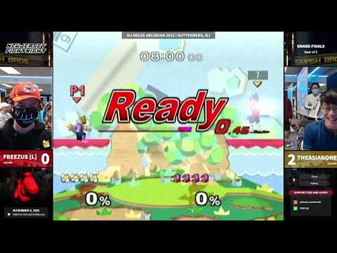 Freezus (Fox) vs TheAsianOne (Falco) - New Jersey Melee Arcadian 2022 Grand Finals