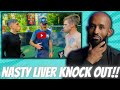 NASTY LIVER SHOT KNOCK OUT!! SB REACTION!!