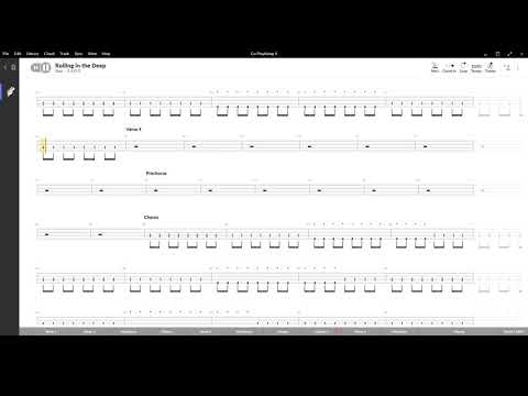 Rolling in the Deep ( Adele ) ,Tablatura e base Senza Basso - Backing bass track - NO BASS