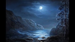 Moonlit Coastline | Paint with Kevin