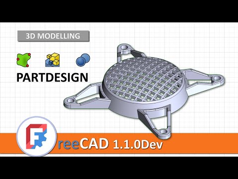 FreeCAD 1.1Dev: 3D Modeling with PartDesign | Shape binder, MultiTransform & Boolean feature