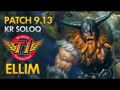 SKT T1 Ellim - Olaf Jungle - KDA 12/1/12