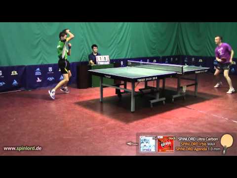 SPINLORD Irbis max FH attack by topspin and smash on SPINLORD Ultra Carbon blade