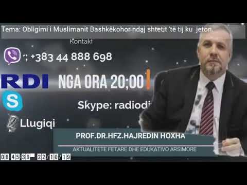 HAJREDIN HOXHA Tema  Obligimi i Muslimanit Bashkëkohor ndaj shtetit 'të tij ku jeton