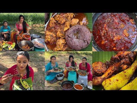 Ragisangati mudha | Chicken curry | Chicken leg piece fry || Cherry Sathakshi