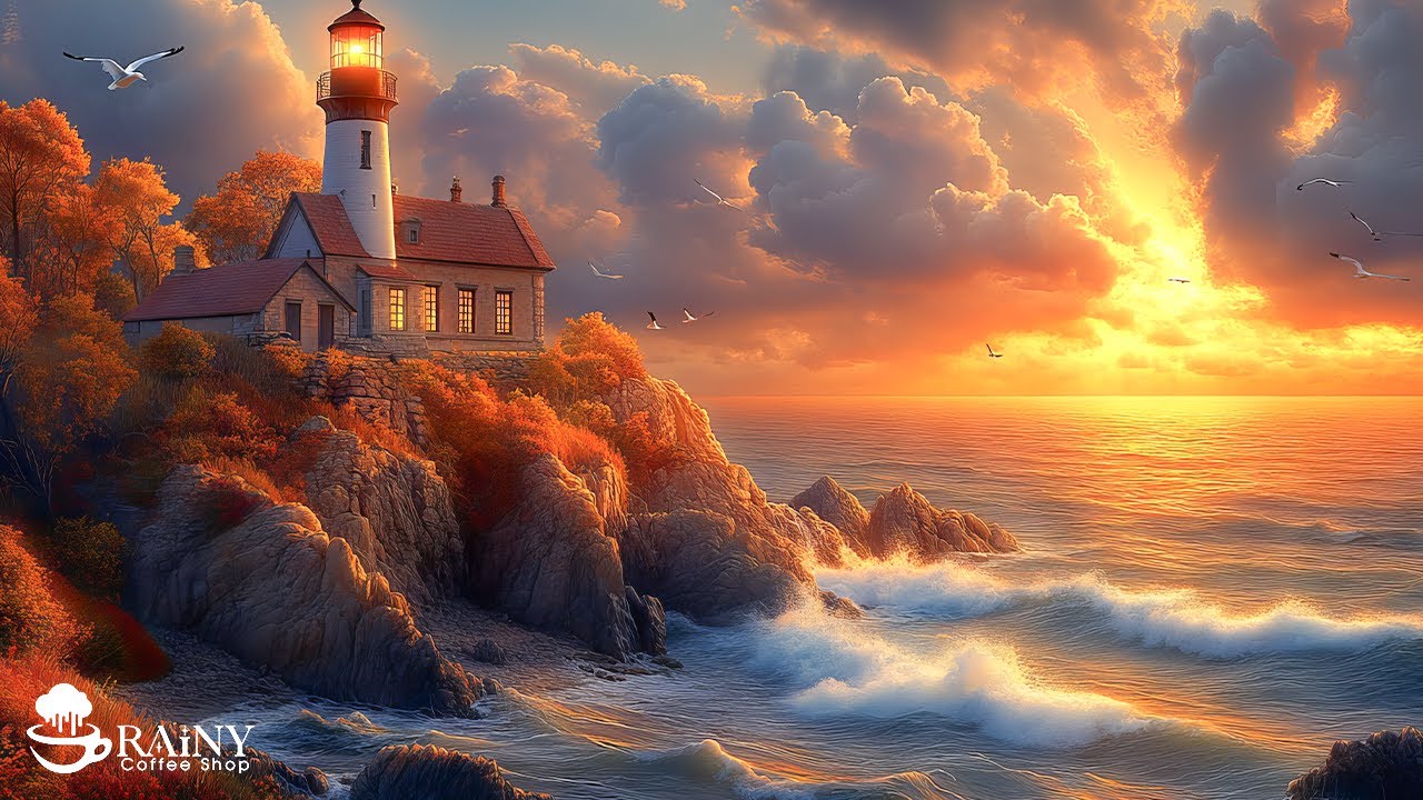 Morning Jazz Seaside☕Elegant Jazz With Soft Waves Sound | Music For Peaceful Mind & Stress-Free