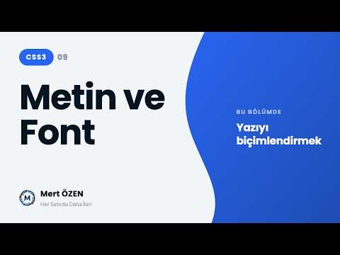 CSS3: Metin ve Yazı Tipleri