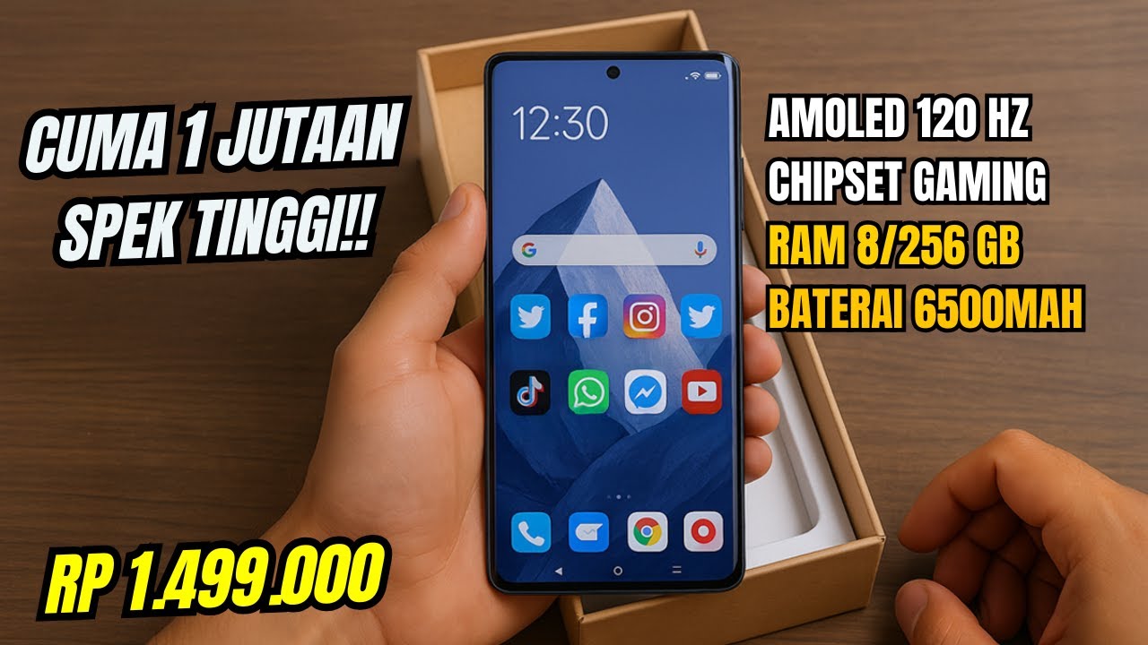 MEWAH TAPI MURAH !! RAM 8/256 GB, 6500mAh, 108 MP OIS - HP 1 JUTAAN TERBAIK [1,5 - 1,9 JUTAAN ] JUNI
