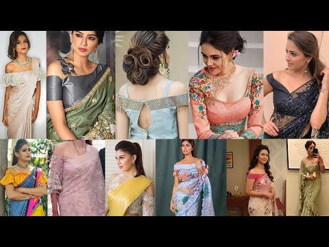 Off Shoulder Saree Blouse 2021 - Latest Off Shoulder Blouse Design 2021