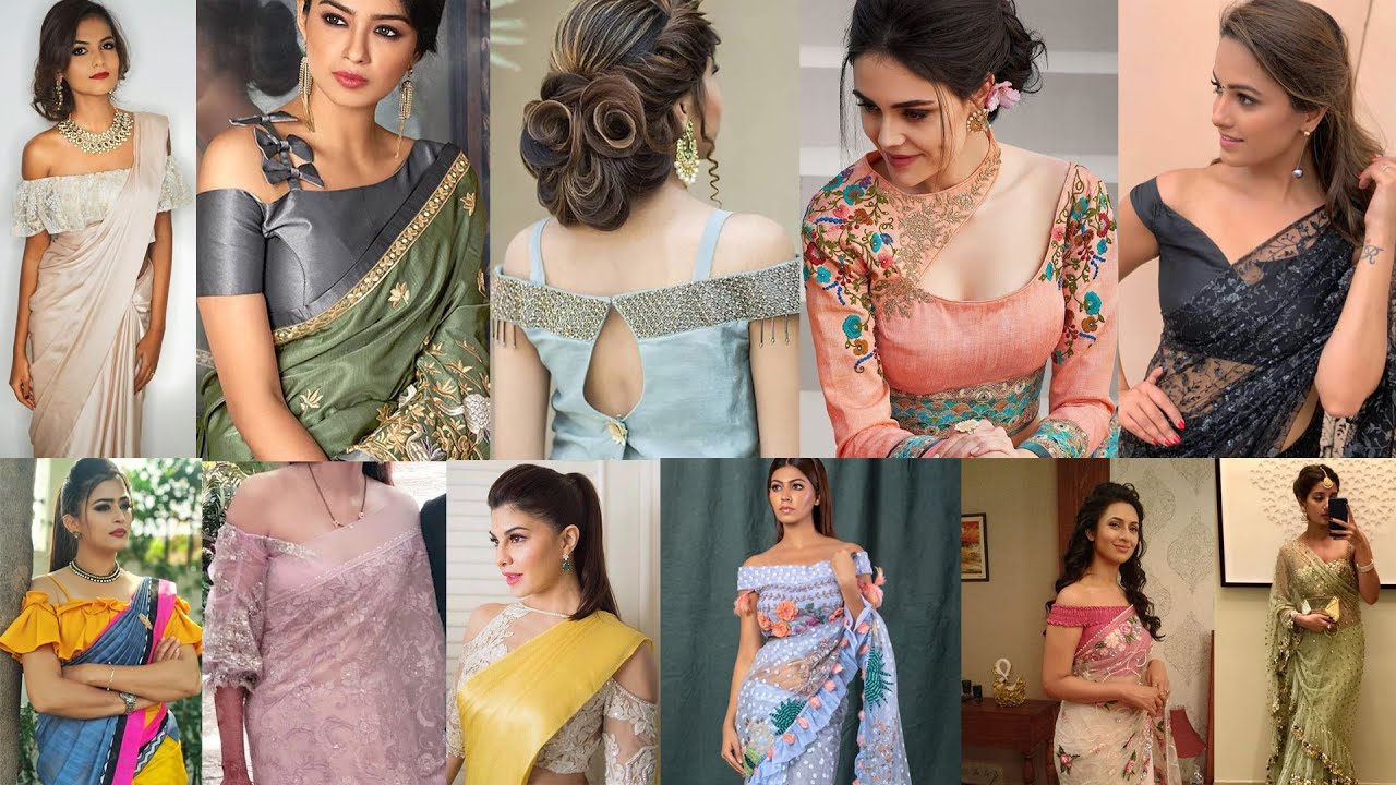 Watch video Off Shoulder Saree Blouse 2021 - Latest Off Shoulder Blouse Design 2021 Now Off Shoulder Saree Blouse 2021 - Latest Off Shoulder Blouse Design 2021
