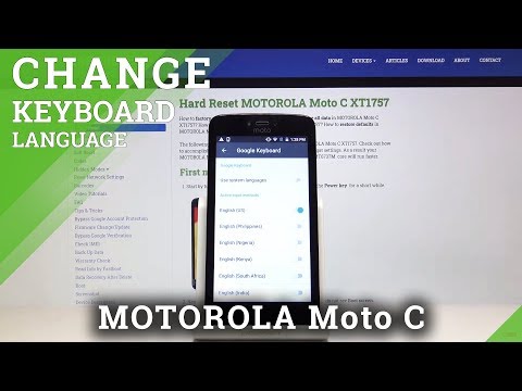 How to Change Keyboard Language in MOTOROLA Moto C