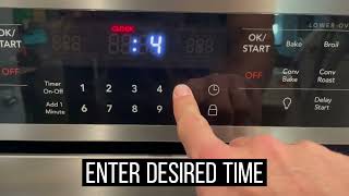 Set the clock on a Frigidaire Gallery Series Double Oven