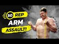 50 Rep Kettlebell Arm Workout [Build Bigger Biceps, Triceps, & Forearms!] | Coach MANdler