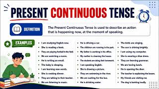 PRESENT CONTINUOUS TENSE  in 3 min
