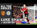 Luke Shaw's First Goal! | All the Angles | Manchester United 2-1 Leicester City