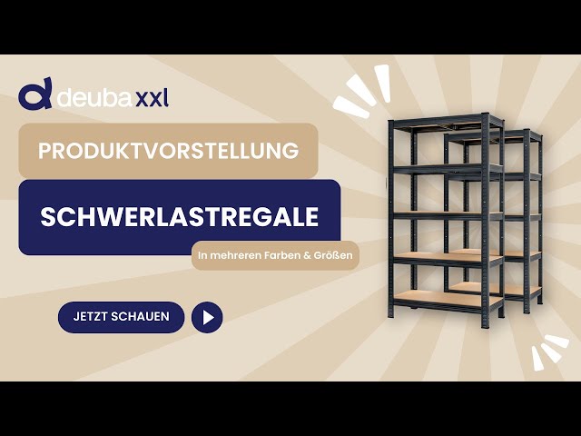 Video teaser per MONZANA® Schwerlastregal - Robuste Schwerlastregale für mehr Ordnung im Haus und Garten!