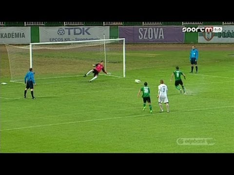 Simon Attila gólja a Haladás - MVM Paks mérkőzésen