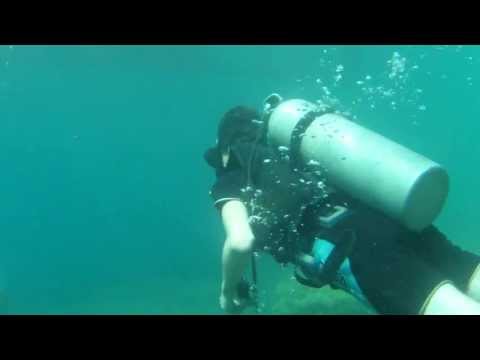 Duiken langs wrak in Marmaris, Augustus 2013