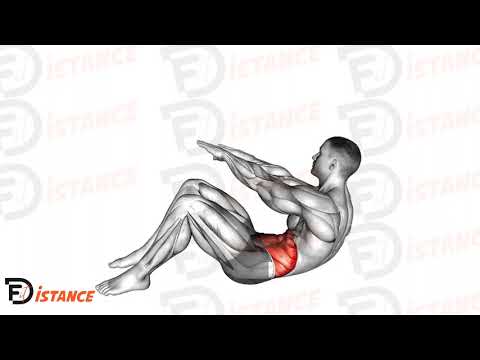 Exercice Crunch obliques (bras tendus)