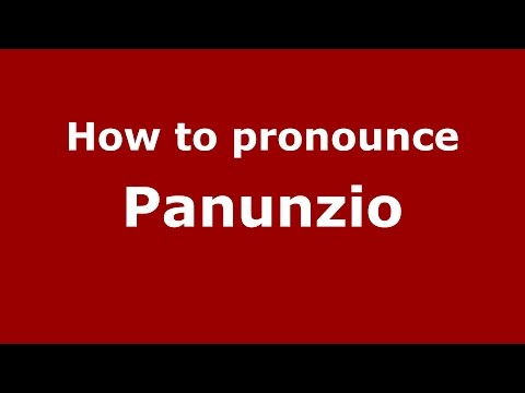How to pronounce Panunzio (Brazilian Portuguese/Brazil)  - PronounceNames.com