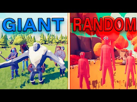 RANDOM WEAPON TEAM VS GIANTS UNITS TEAM | TABS - Totally Accurate Battle Simulator