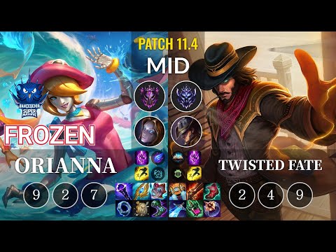SUP Frozen Orianna vs Twisted Fate Mid - KR Patch 11.4