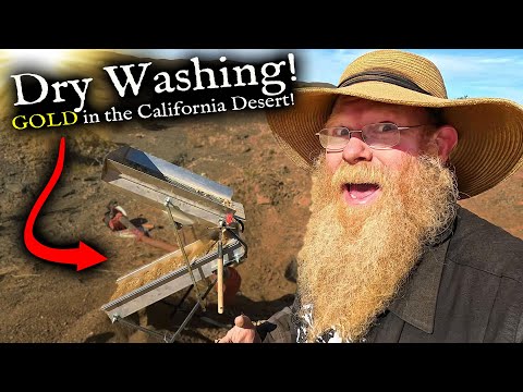 Dry Washing *Gold* in the California Desert!