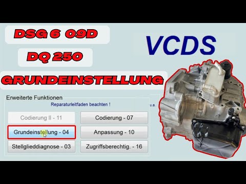 Golf 7 DSG Grundeinstellung VCDS | MQB DQ250 Adaption | DSG 6 Grundeinstellung | Adaption | UDS 09D