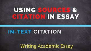 How to Use Sources and References in Essay | Citing Sources in Essay