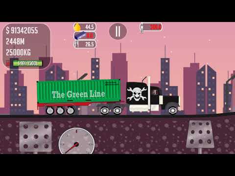 Game trucker Joe is carrying the container to the space center