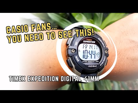 Timex Men's Expedition 41mm Watch - Black Strap Digital Dial Green Case video review thumbnail