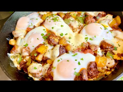 DESAYUNO ESPECTACULAR CAZUELA DE HUEVOS CON CHORIZO A MI ESTILO / ALMUERZO MEXICANO / DESAYUNO