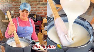 ATOL DE ELOTE (truco para que no se corte) 🌽