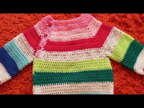 Pulover croșetat,,Curcubeu".Children's crochet sweater.Hakelnpullover.Uncinetto lavorato maglia.