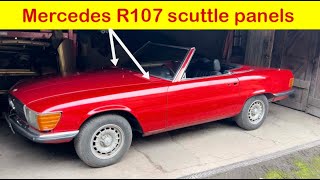Mercedes R107: Korozja podszybia, amortyzatory i grill