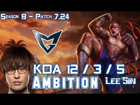 SSG Ambition LEE SIN vs NIDALEE Jungle - Patch 7.24 KR Ranked