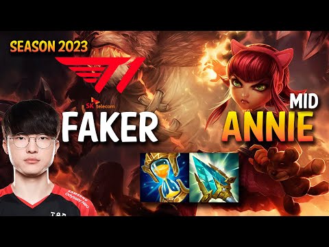 T1 Faker ANNIE Mid vs LEBLANC - KR Ranked