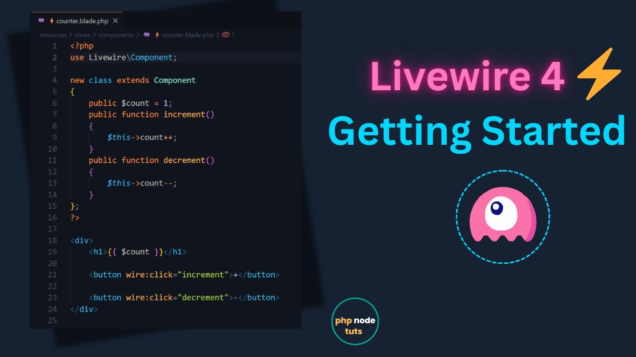 ⚡Livewire 4 Tutorial for Beginners: Install, Create Components & Routing in Livewire 4