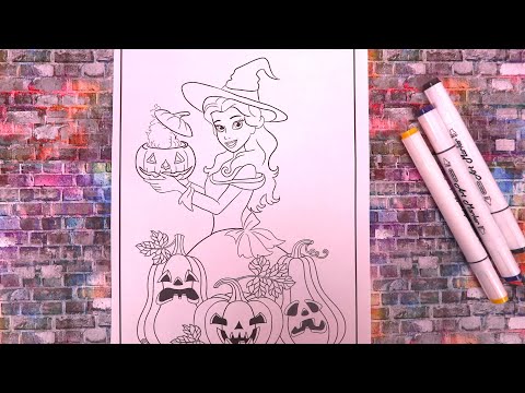 Coloriage Princesse Disney Belle Halloween