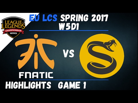 FNC vs SPY Highlights Game 1 EU LCS 2017 Spring W5D1 Fnatic vs Splyce