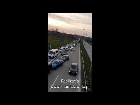 Korek na przejściu granicznym Jędrzychowice A4