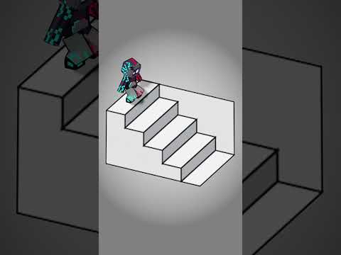 Stairs ILLUSION || Minecraft Animation || #shorts