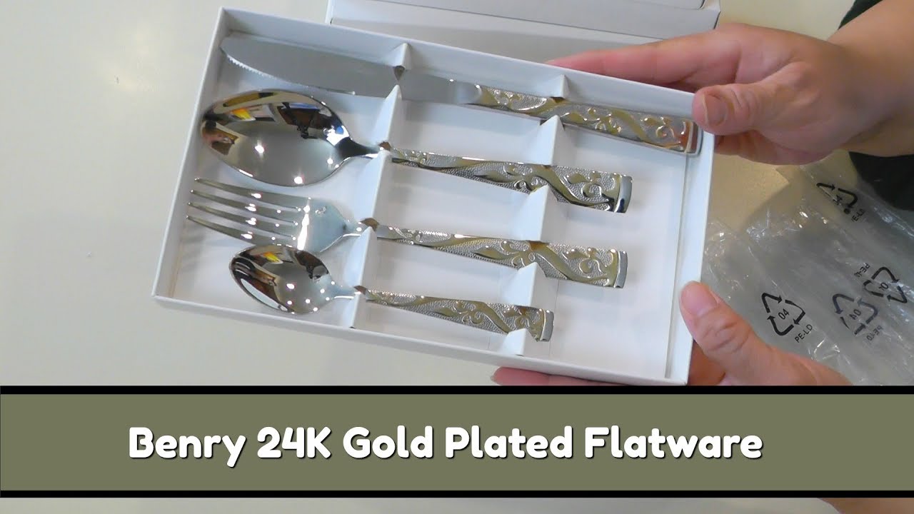 Benry 24k Gold Plated Silverware Flatware ~ Tablescape Table Decor ~ Amy Learns to Cook